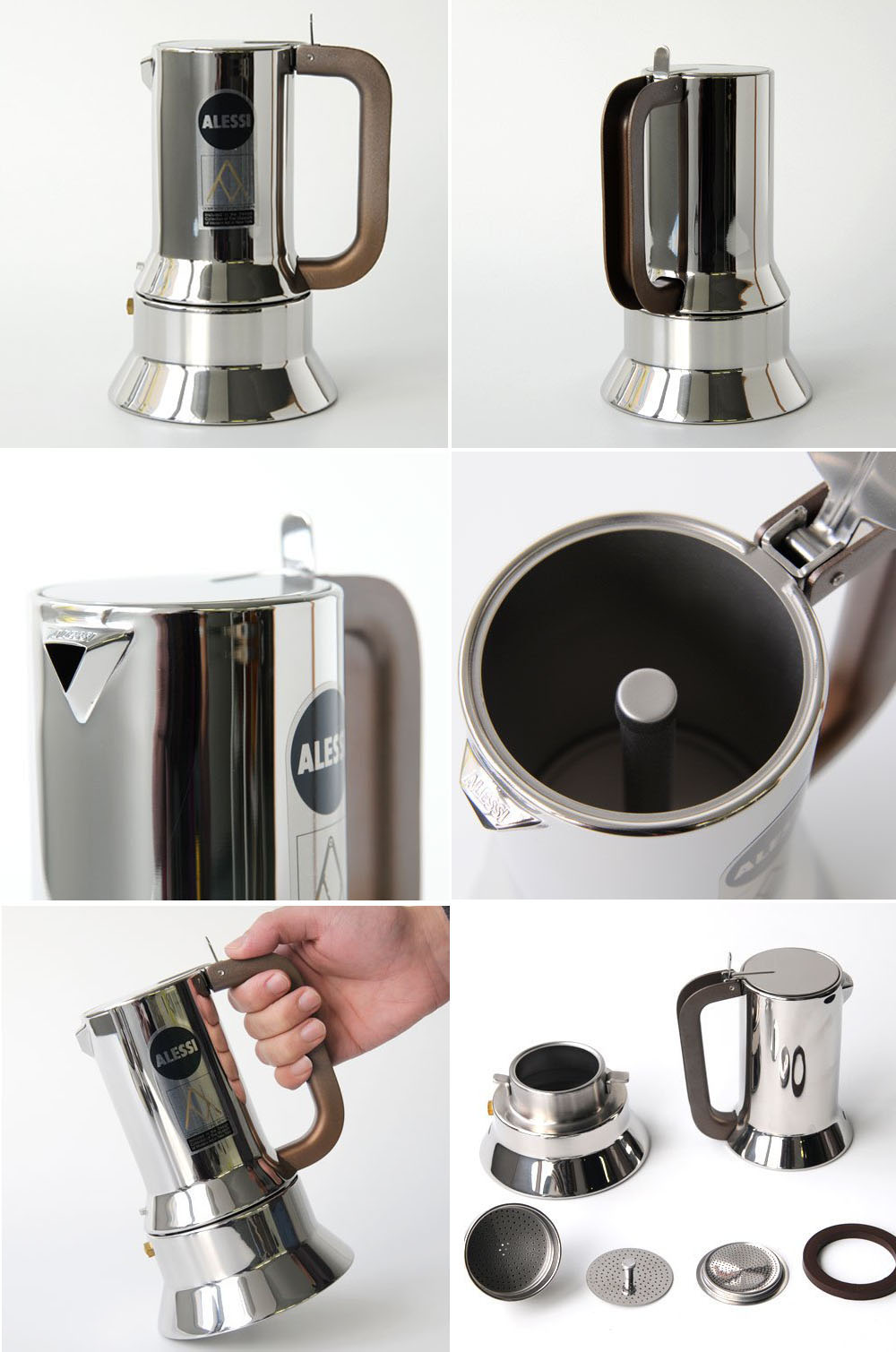 Alessi 9090 6 Stovetop Espresso Coffee Maker Cup Nova68 180 00 Alessi 9090 6 Stovetop Espresso Coffee Maker