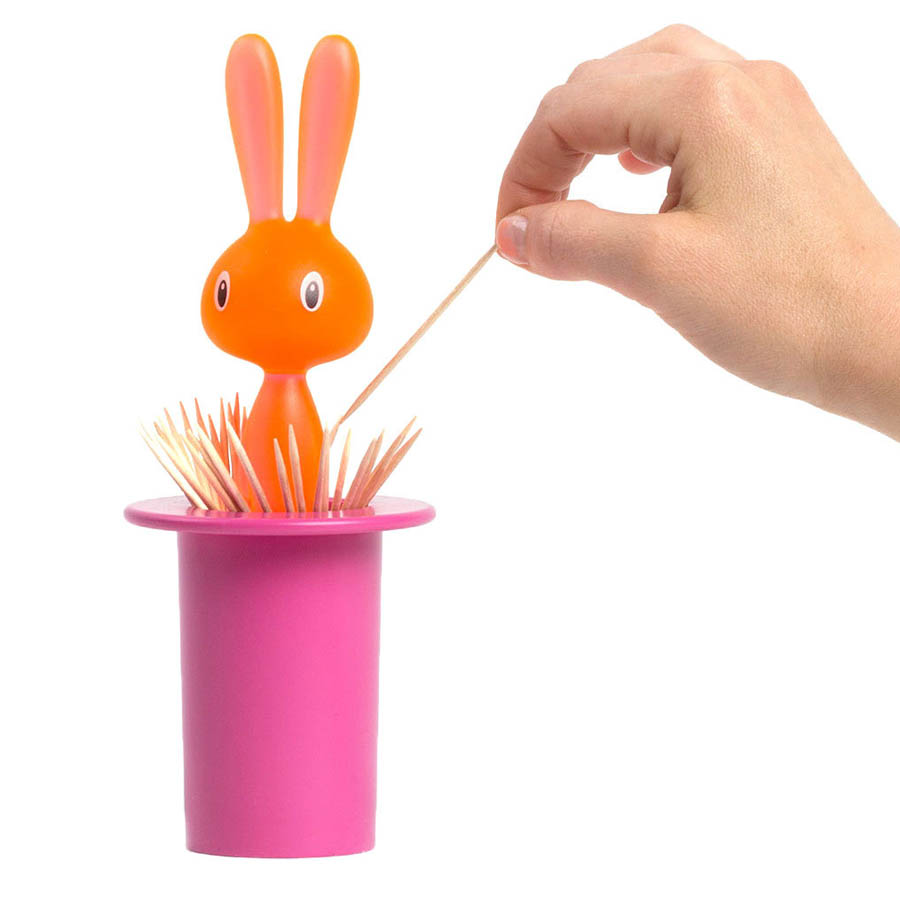 A Di Alessi Magic Bunny Toothpick Holder - Pink: NOVA68.com