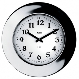 Alessi Stainless Steel Momento Wall Clock