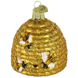 Woven Beehive Basket Ornament for Christmas Tree, Set of 3