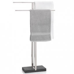 Floor Standing Towel Rail Stand with 2 T-Shaped Arms - Steel