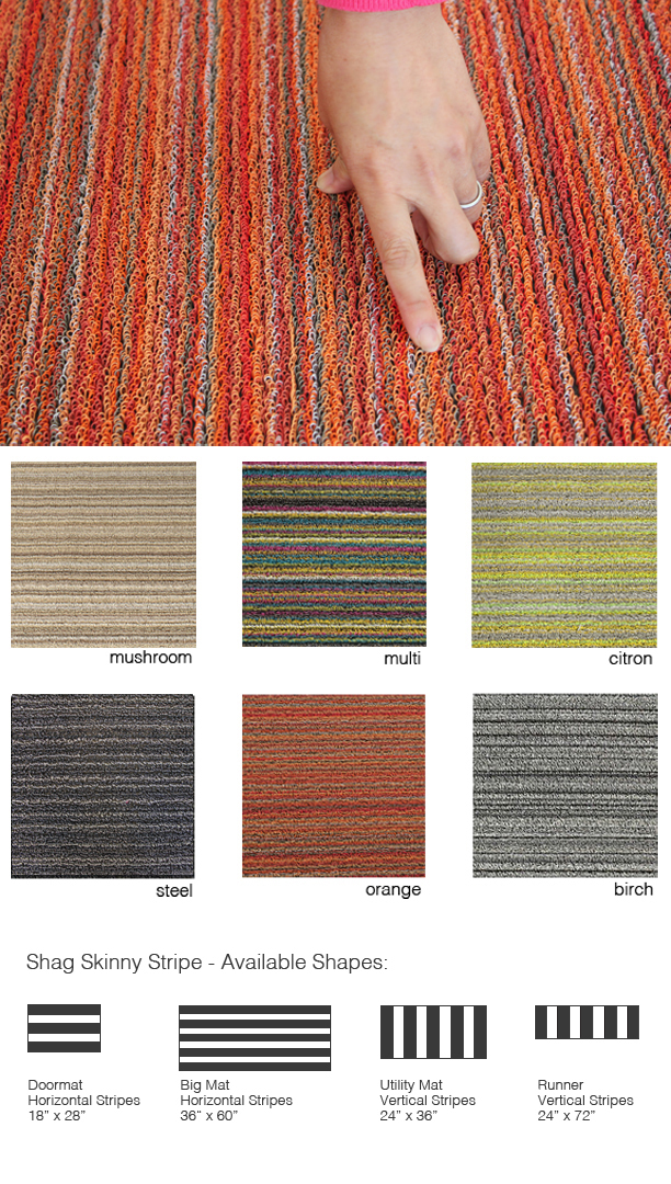 Chilewich Shag Skinny Stripe Indoor/Outdoor Doormat Sale