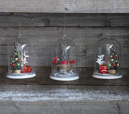 glass christmas decorations