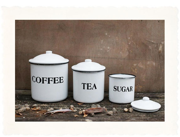 Black and White Canister Set Kitchen Cookie Jar, Decorative