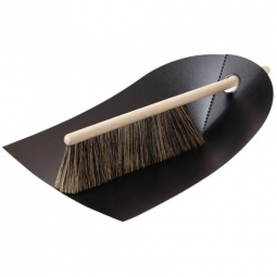 Modern Dustpan with Broom Set by Normann Copenhagen, Black