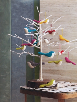 Small Felt Bird Ornament - Christmas Bird Tree Ornaments