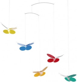 flat packed rainbow butterfly nursery mobile kit