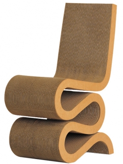 Frank Gehry: Original Cardboard Vitra Wiggle Side Chair