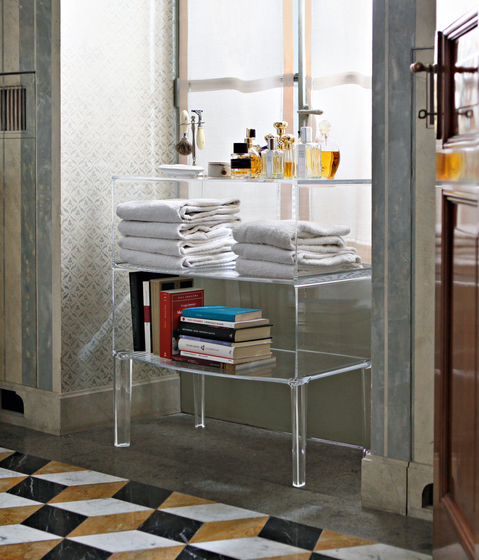 Free Standing Acrylic Lucite Bathroom Furniture Cabinet