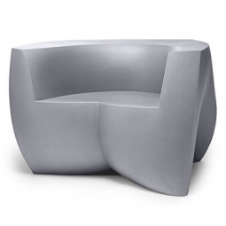 Frank Gehry Original Heller Modern Outdoor Chair, Silver