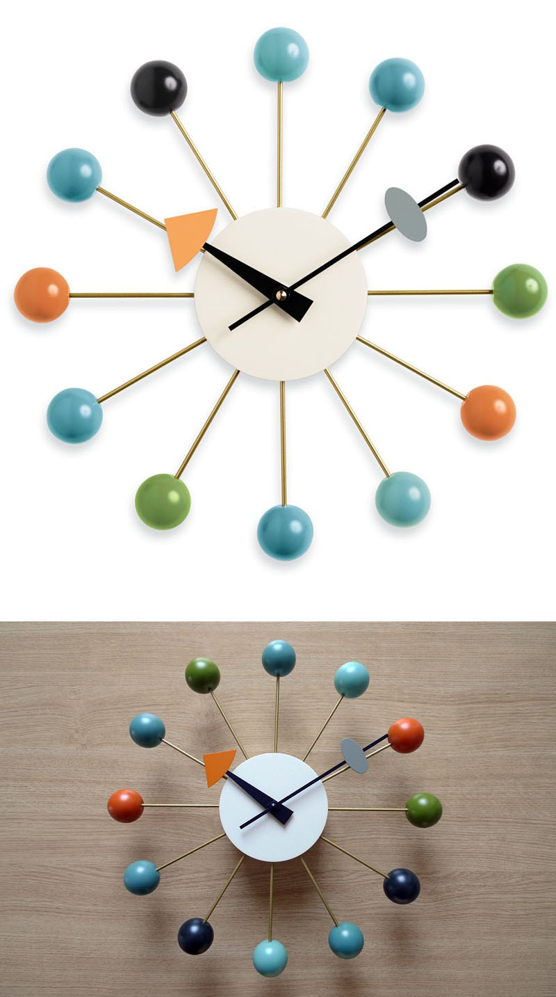 George Nelson Ball Wall Clock - Multi-Colored - Vitra Clocks