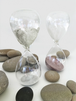 Modern Hourglass with Tinted Sand