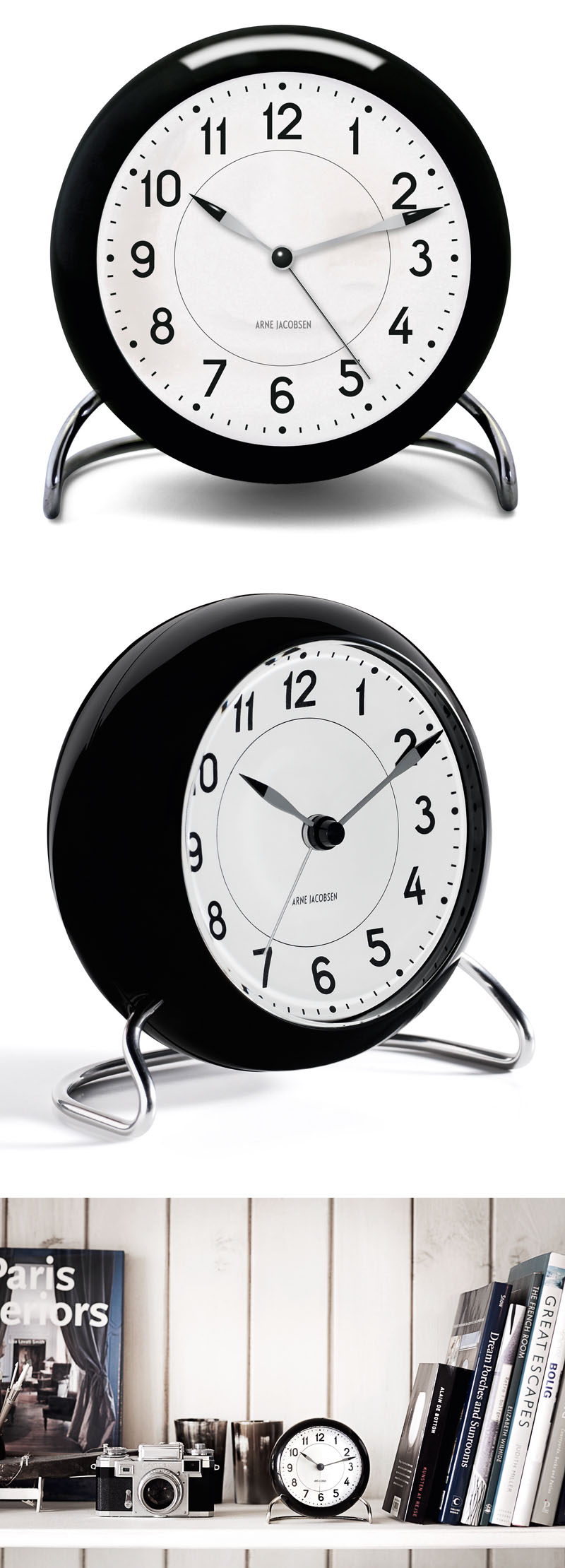 Arne Jacobsen: Station Table Clock with Alarm: NOVA68.com