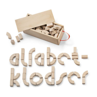 Kay Bojesen: Natural 67-piece Wooden Alphabet Blocks