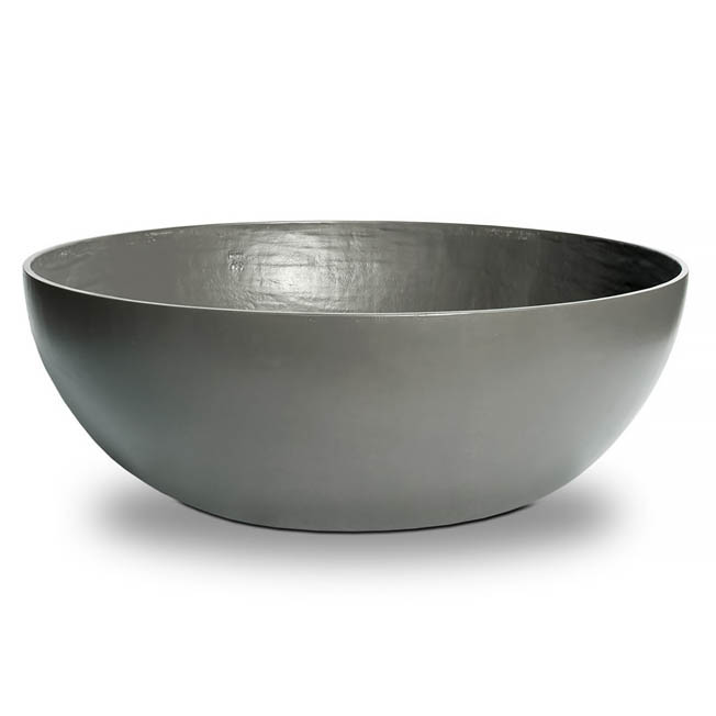 Bonsai Extra Large Low Outdoor Bowl Planter, Concrete: NOVA68.com