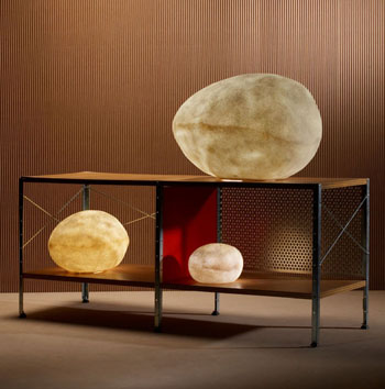Andre Cazenave: Luminous Moon Rock Lamps: NOVA68.com