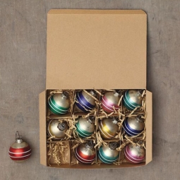 Modern Glass Miniature Christmas Ball Ornaments