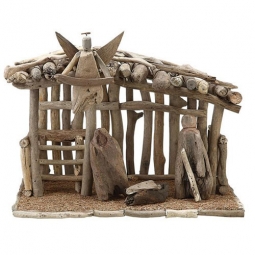 Modern Wood Nativity Manger