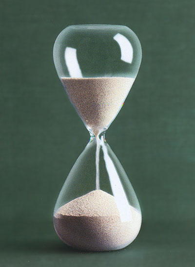 Modern Hourglass with Silver Plated Sand | NOVA68 Modern Design