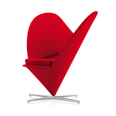 verner panton heart cone chair red vitra lounge chairs alessi christmas sale