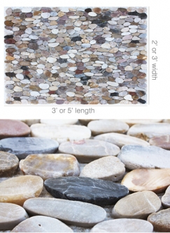Natural River Pebble Tile Mat