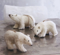 Decorative Polar Ice Bears Christmas Ornaments Set of 3