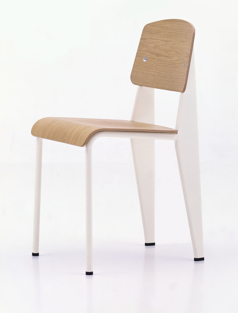 vitra standard chair  cream  jean prouve chairs