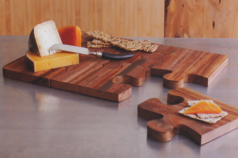 Wooden Puzzle Board Cheese Serving Tray: NOVA68.com