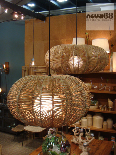 maori modern wicker saucer pendant lamp: nova68.com