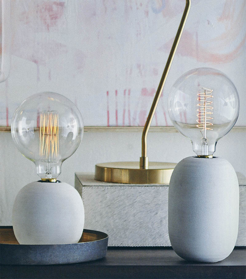 Single Bulb Light Table Lamp White Marble Base Round 5 Diameter X Height Excl Bulb Oval 6 20 00