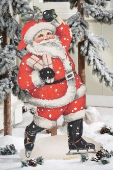 SANTA CLAUS Christmas Retro 40" Floor-Standing Display NEW