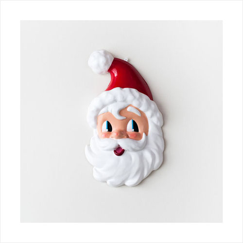 Santa Head Wall Decor Ornament Retro Christmas Decoration