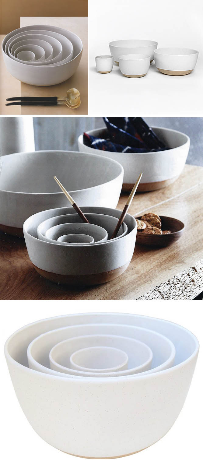 Origins Deluxe Stoneware Nesting Serving Bowl Set of 6