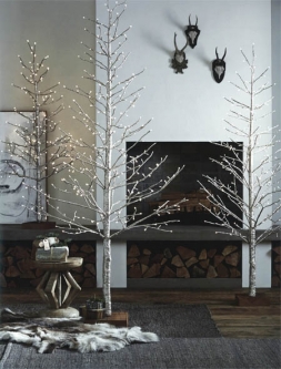 Beautiful Christmas Champagne Silver Tree with Lights