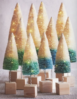 4 Pre-Lit Christmas Trees with Mini LED Lights