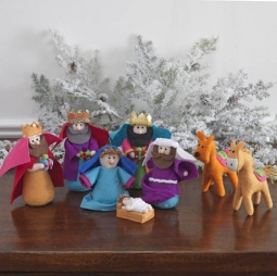 Small Cloth Nativity Set, Multi-Color