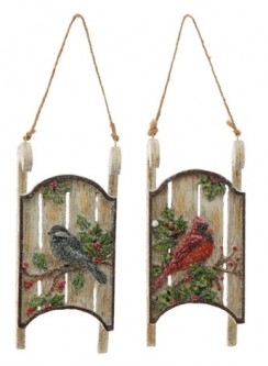 Traditional Snow Sled Tree Ornaments - Unique Christmas Decor