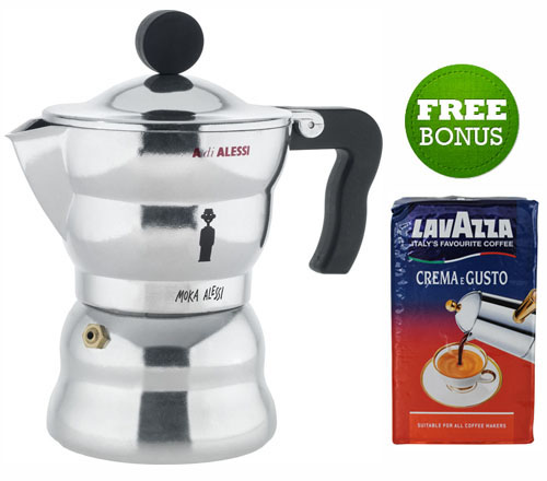 1 Cup Moka 2 5 Oz Italian Alessi Stovetop Espresso Maker Nova68 1 Cup Moka 2 5 Oz Italian Alessi Stovetop Espresso Maker