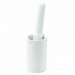 Modern Pestle and Mortar: Small Ceramic Handheld Pestle and Mortar Set