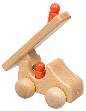Konrad Keller: Natural Fire Truck Wooden Toys: NOVA68.com